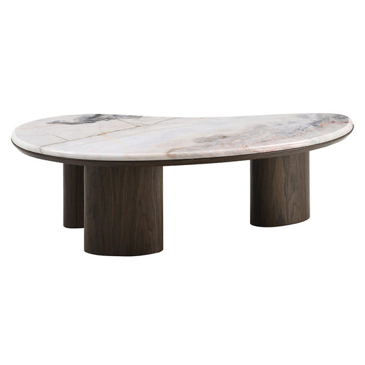 ACME Furniture - Hanale - Coffee Table w/Natural Marble - Natural Marble & Brown - LV04575 view 2