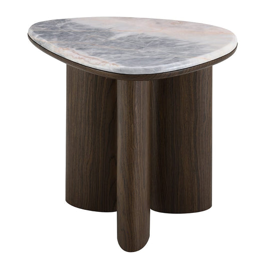 ACME Furniture - Hanale - End Table w/Natural Marble - Natural Marble & Brown - LV04576 view 1