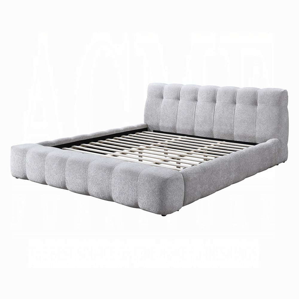 ACME Furniture - Hannah - Eastern King Bed  - Gray Chenille - BD05861EK view 1