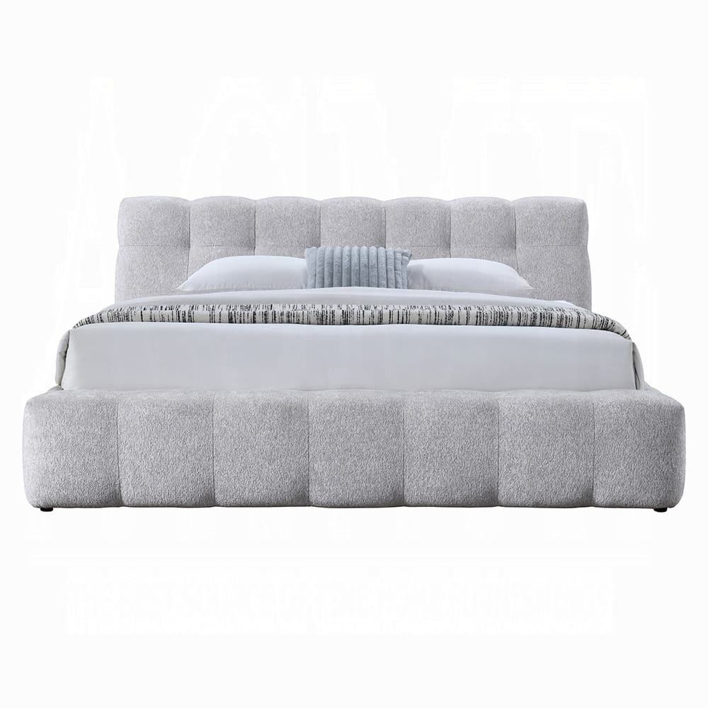ACME Furniture - Hannah - Eastern King Bed  - Gray Chenille - BD05861EK view 2