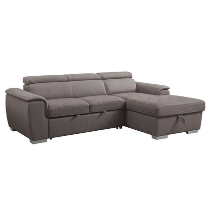 ACME Furniture - Haruko - Sectional Sofa w/Storage - Light Brown Fabric - 55535 view 1