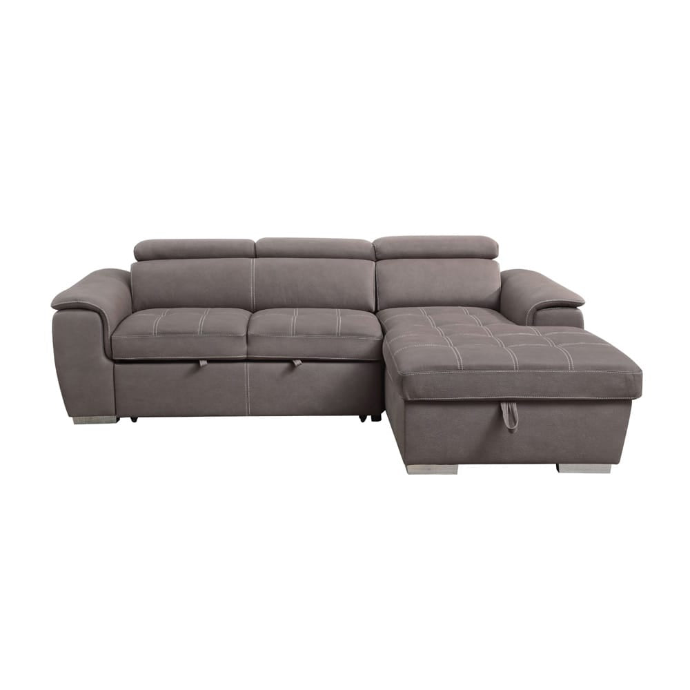 ACME Furniture - Haruko - Sectional Sofa w/Storage - Light Brown Fabric - 55535 view 2