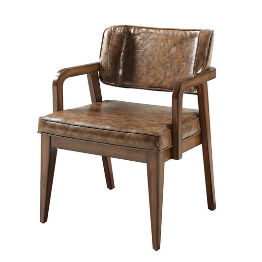 ACME Furniture - Harvey - Arm Chair (Set of 2) - Synthetic Leather & Brown  - DN06136 view 1