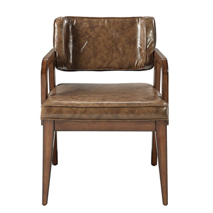 ACME Furniture - Harvey - Arm Chair (Set of 2) - Synthetic Leather & Brown  - DN06136 view 2