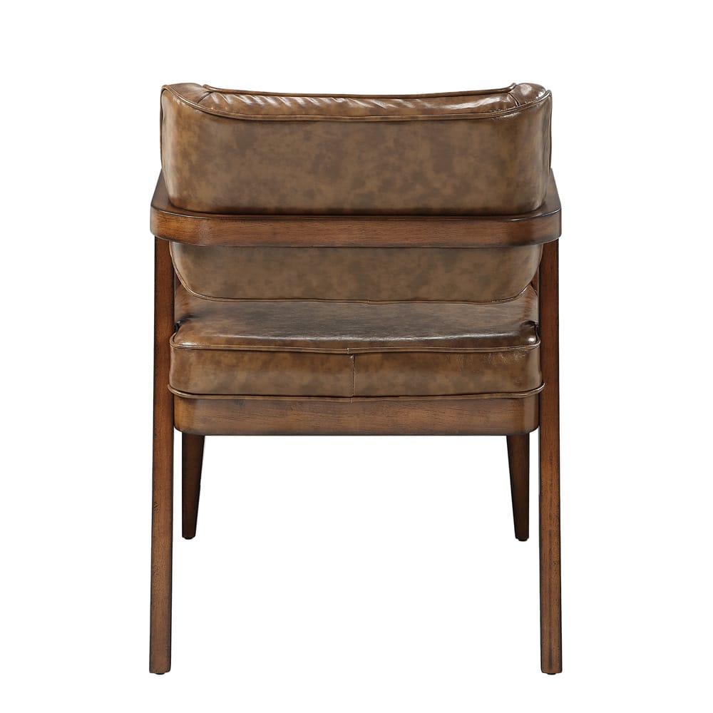 ACME Furniture - Harvey - Arm Chair (Set of 2) - Synthetic Leather & Brown  - DN06136 view 4