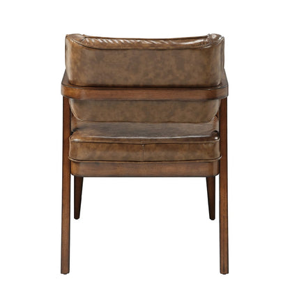 ACME Furniture - Harvey - Arm Chair (Set of 2) - Synthetic Leather & Brown  - DN06136 view 4