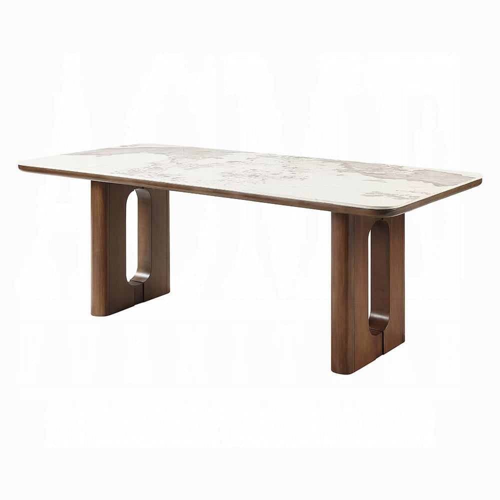 ACME Furniture - Harvey - Dining Table w/Ceramic Top - Ceramic Top & Walnut  - DN06130 view 1