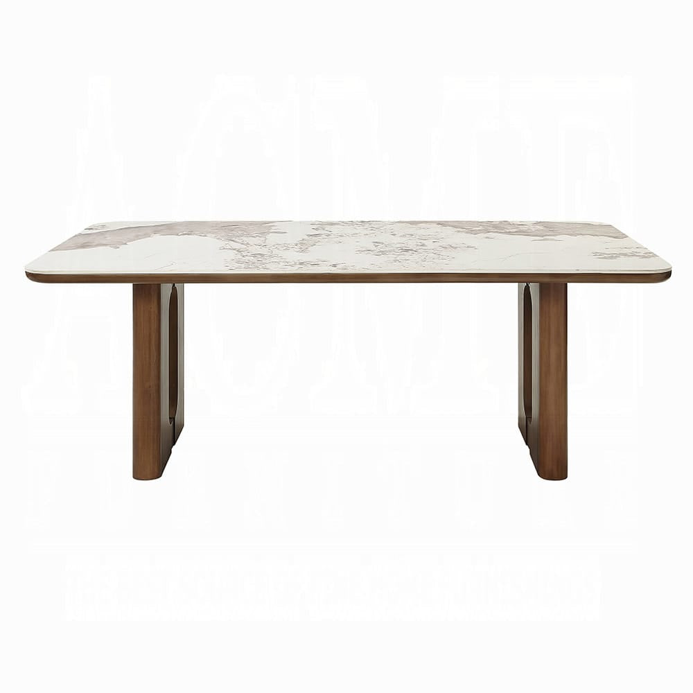 ACME Furniture - Harvey - Dining Table w/Ceramic Top - Ceramic Top & Walnut  - DN06130 view 2