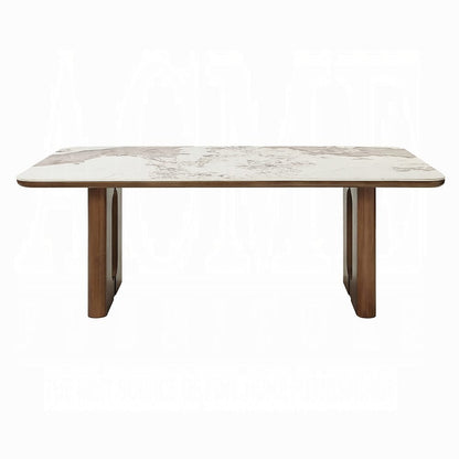 ACME Furniture - Harvey - Dining Table w/Ceramic Top - Ceramic Top & Walnut  - DN06130 view 2