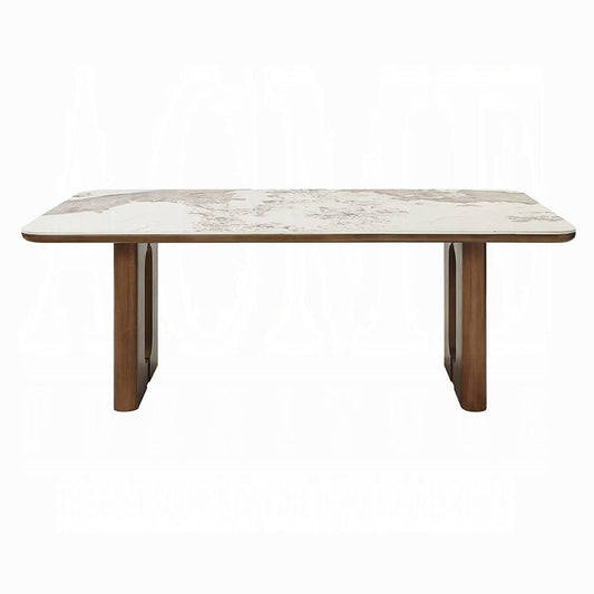 ACME Furniture - Harvey - Dining Table w/Ceramic Top - Ceramic Top & Walnut  - DN06130 view 2