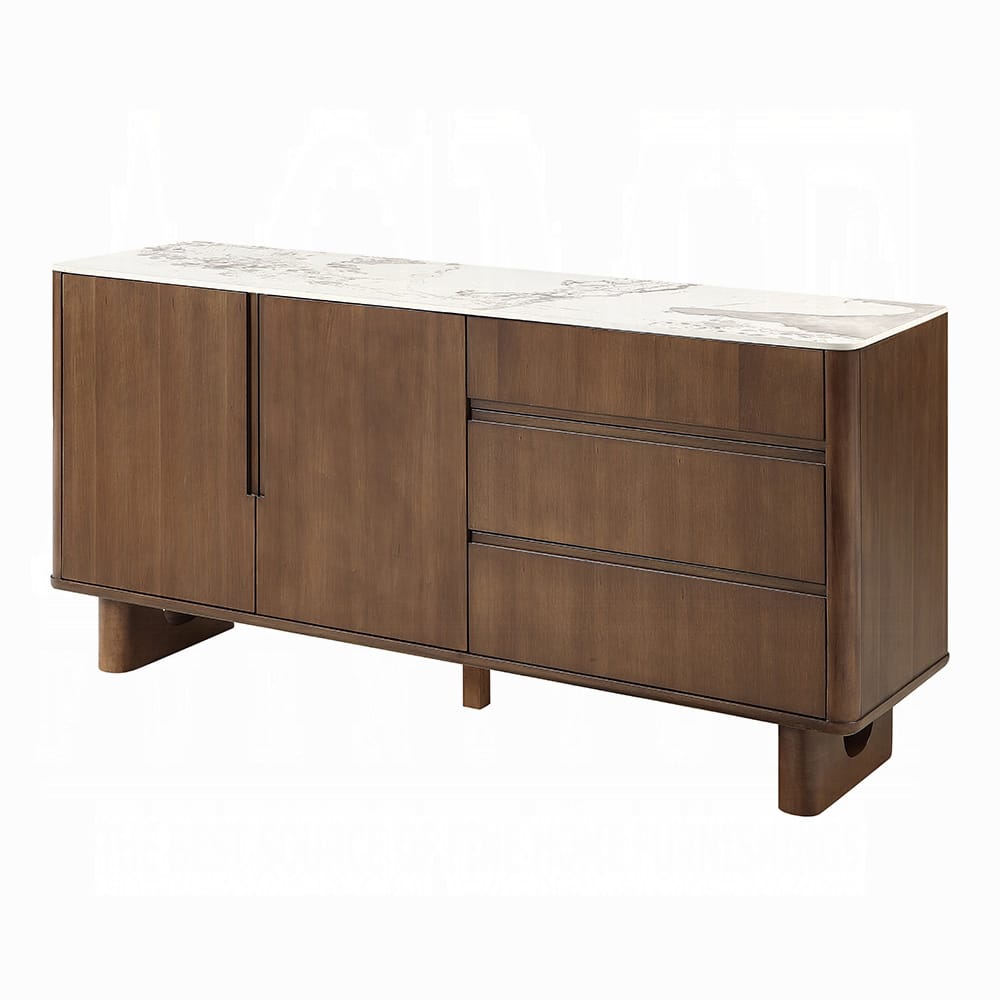 ACME Furniture - Harvey - Server w/Ceramic Top - Ceramic Top & Walnut  - DN06133 view 1