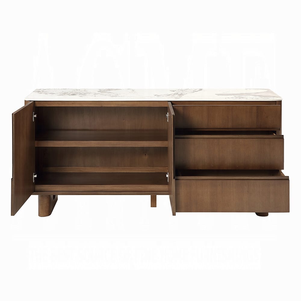 ACME Furniture - Harvey - Server w/Ceramic Top - Ceramic Top & Walnut  - DN06133 view 5