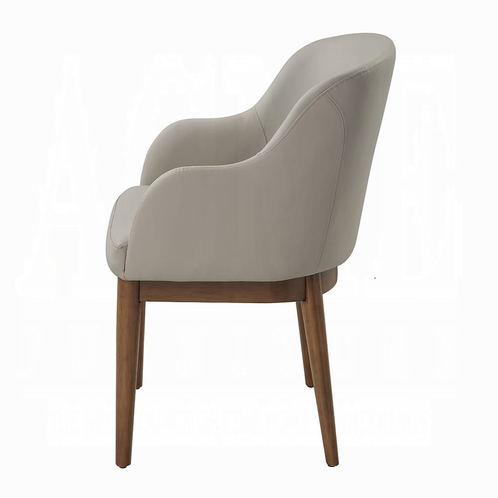 ACME Furniture - Harvey - Side Chair (Set of 2) - Synthetic Leather & Walnut  - DN06131 view 3