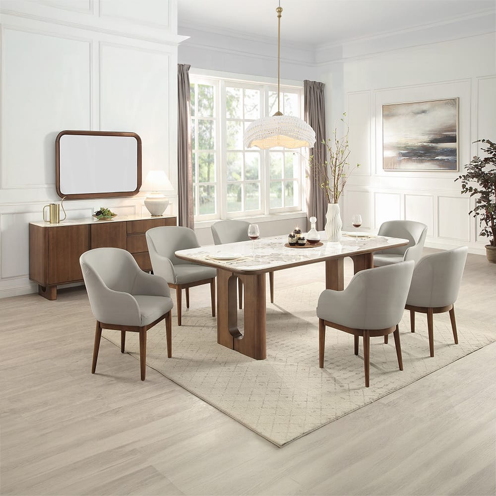 ACME Furniture - Harvey - Side Chair (Set of 2) - Synthetic Leather & Walnut  - DN06131 view 7