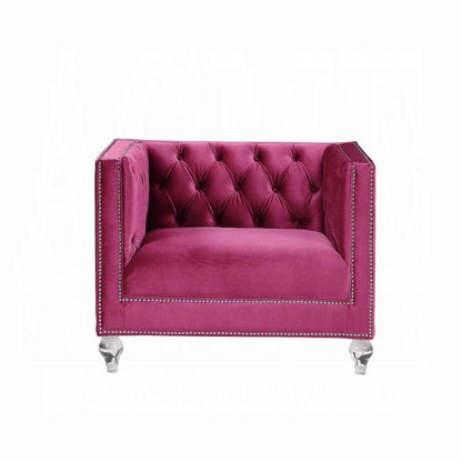 ACME Furniture - Heibero Chair - Burgundy Velvet - LV01402 veiw 2