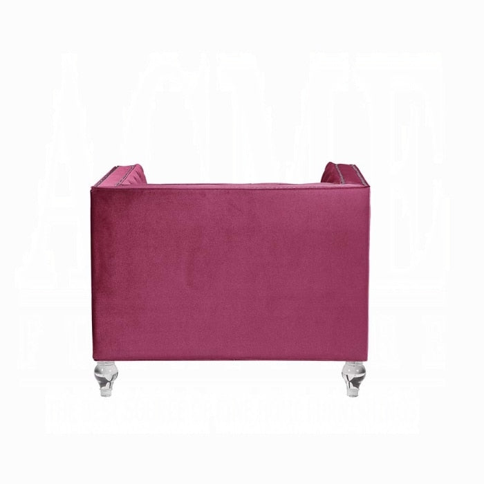 ACME Furniture - Heibero Chair - Burgundy Velvet - LV01402 veiw 4