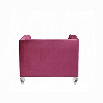 ACME Furniture - Heibero Chair - Burgundy Velvet - LV01402 veiw 4