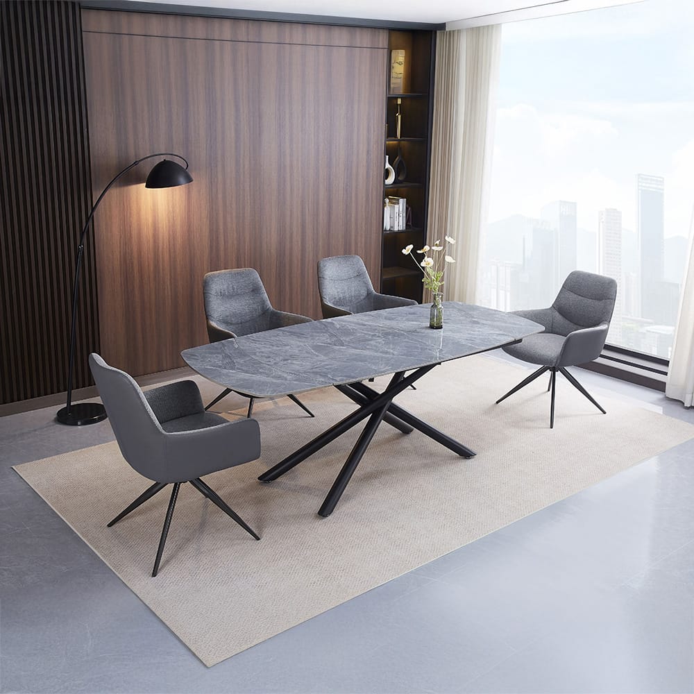 ACME Furniture - Hester - Arm Chair (Set of 2) - Gray Fabric - DN03687 view 8
