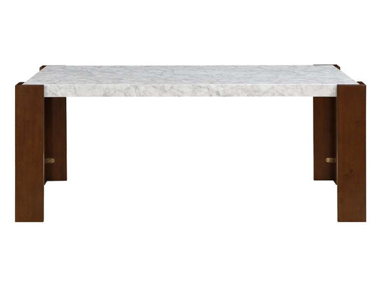ACME Furniture - Hettie Dining Table - Engineering Stone & Brown - DN02157 view 2