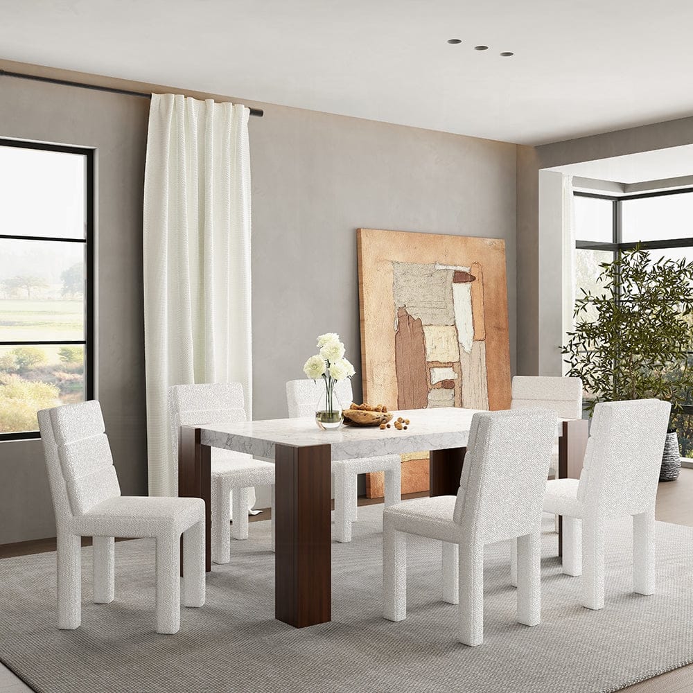 ACME Furniture - Hettie Dining Table - Engineering Stone & Brown - DN02157 view 6