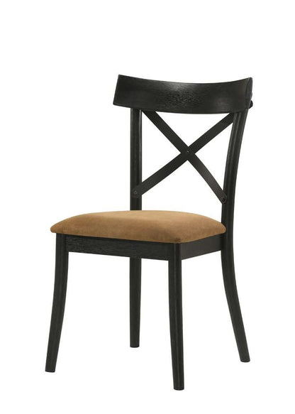 ACME Furniture - Hillary Side Chair (Set of 2) - Brown Leathaire & Black - DN02306 view 1
