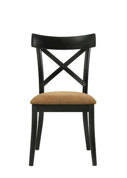 ACME Furniture - Hillary Side Chair (Set of 2) - Brown Leathaire & Black - DN02306 view 2