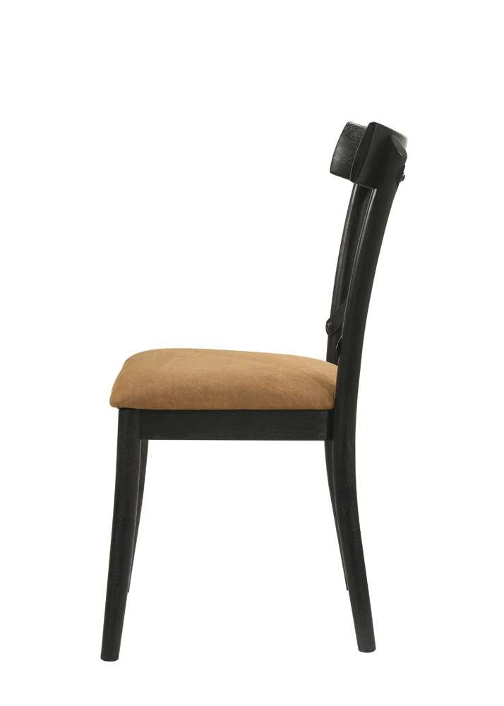 ACME Furniture - Hillary Side Chair (Set of 2) - Brown Leathaire & Black - DN02306 view 3