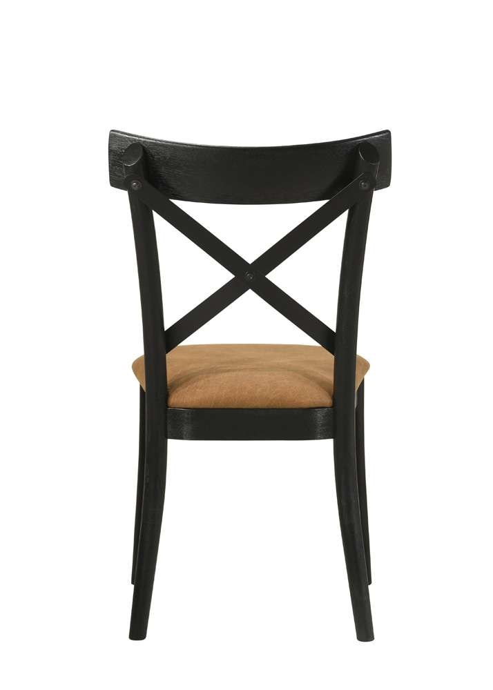ACME Furniture - Hillary Side Chair (Set of 2) - Brown Leathaire & Black - DN02306 view 4