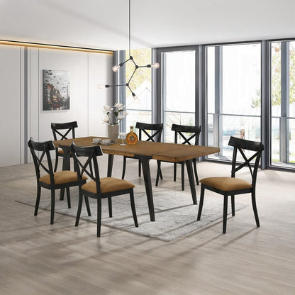 ACME Furniture - Hillary Side Chair (Set of 2) - Brown Leathaire & Black - DN02306 view 7