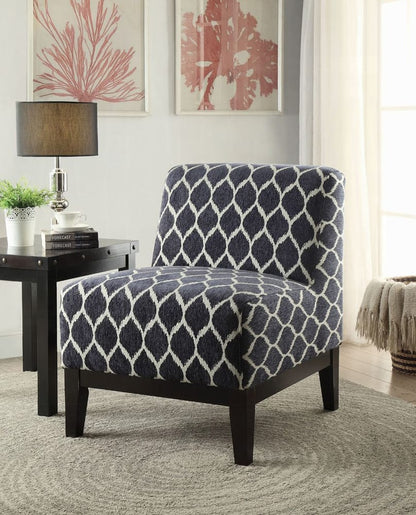 ACME Furniture - Hinte - Accent Chair - Dark Blue Chenille - 59501 view 1