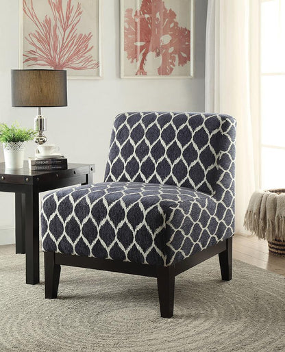 ACME Furniture - Hinte Accent Chair - Dark Blue Chenille - 59501 veiw 2