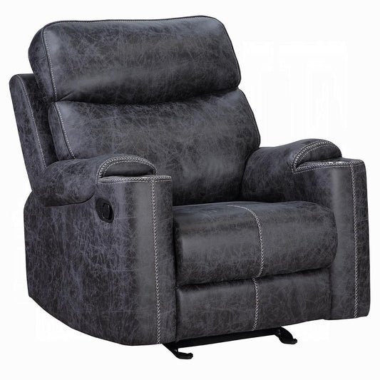 ACME Furniture - Hirah Motion Glider Recliner - Dark Gray Polish Microfiber - LV02572 veiw 1