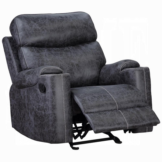 ACME Furniture - Hirah Motion Glider Recliner - Dark Gray Polish Microfiber - LV02572 veiw 2