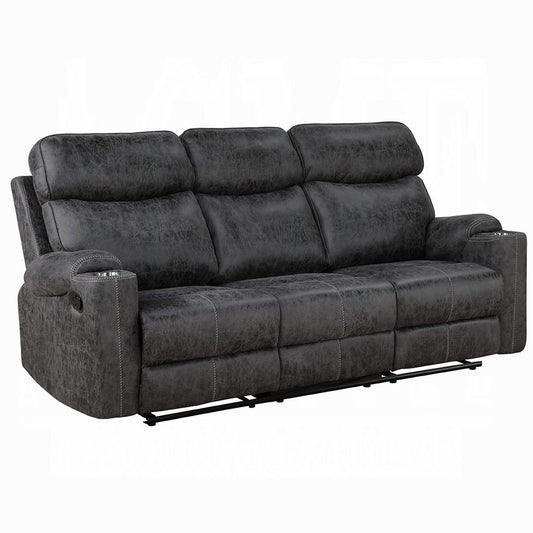 ACME Furniture - Hirah Motion Sofa - Dark Gray Polish Microfiber - LV02570 veiw 1