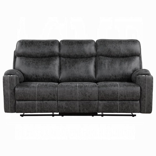 ACME Furniture - Hirah Motion Sofa - Dark Gray Polish Microfiber - LV02570 veiw 2