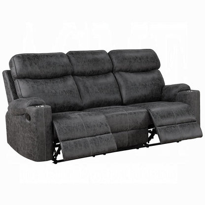 ACME Furniture - Hirah Motion Sofa - Dark Gray Polish Microfiber - LV02570 veiw 3