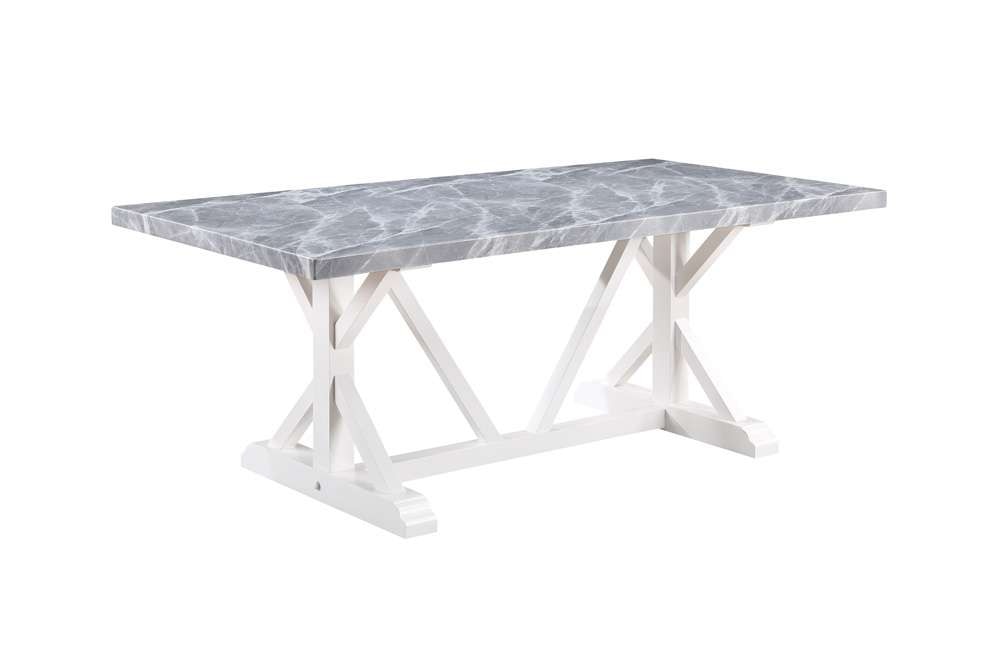ACME Furniture - Hollyn Dining Table - Engineering Stone & White - DN02159 view 1