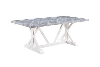 ACME Furniture - Hollyn Dining Table - Engineering Stone & White - DN02159 view 1