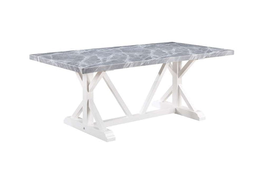 ACME Furniture - Hollyn Dining Table - Engineering Stone & White - DN02159 view 1