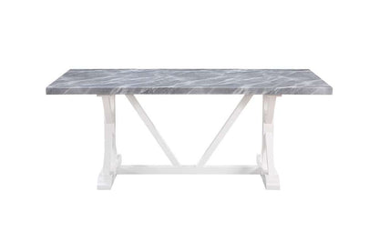 ACME Furniture - Hollyn Dining Table - Engineering Stone & White - DN02159 view 2