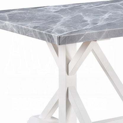 ACME Furniture - Hollyn Dining Table - Engineering Stone & White - DN02159 view 5