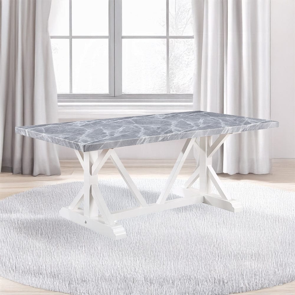 ACME Furniture - Hollyn Dining Table - Engineering Stone & White - DN02159 view 6