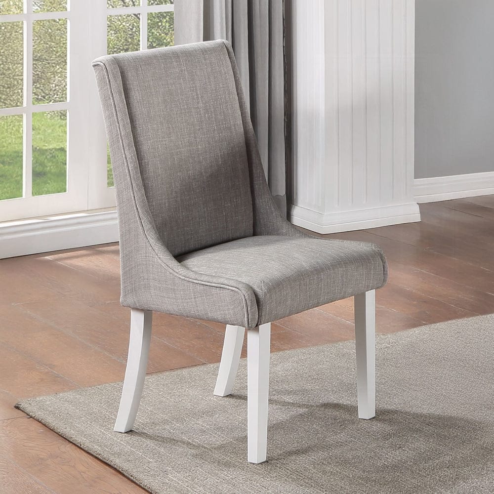 ACME Furniture - Hollyn Side Chair (Set of 2) - Gray Linen & White - DN02161 view 5