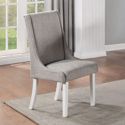 ACME Furniture - Hollyn Side Chair (Set of 2) - Gray Linen & White - DN02161 view 5