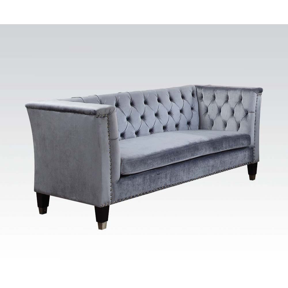 ACME Furniture - Honor - Loveseat - Blue-Gray Velvet - 52786 view 1