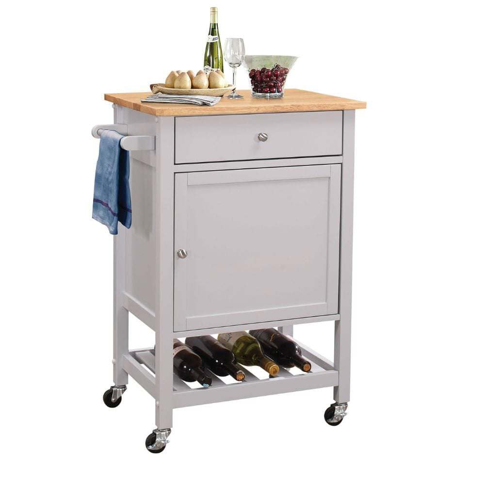 ACME Furniture - Hoogzen - Kitchen Cart - Natural & Gray - 98300 view 1