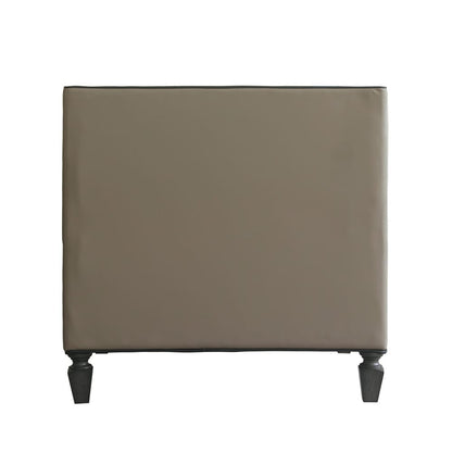 ACME Furniture - House Beatrice - Chair w/Pillow - Tan Synthetic Leather, Black Synthetic Leather & Charcoal Finish - 58817 view 4