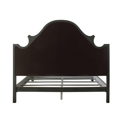 ACME Furniture - House Beatrice - Queen Bed - Two Tone Beige Fabric, Charcoal & Light Gray Finish - 28810Q view 8