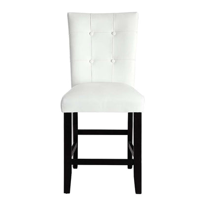 ACME Furniture - Hussein - Counter Height Chair (Set of 2) - White Synthetic Leather & Black  - DN01445A view 2