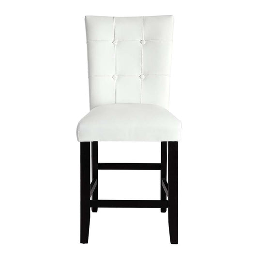 ACME Furniture - Hussein - Counter Height Chair (Set of 2) - White Synthetic Leather & Black  - DN01445A view 2